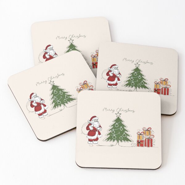 Item preview, One Line Merry Christmas Tree Presents Santa Clause 2024 Trend Mug designed and sold by The Art of Kkatarynka.