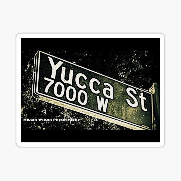 Yucca Street2, Hollywood, California by Mistah Wilson Sticker