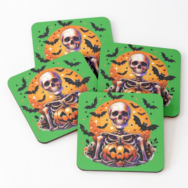 Artikelvorschau, Skeletons gruselige Kürbisparty entworfen und verkauft von Becooldesing.