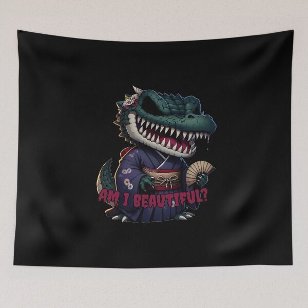 Item preview, ChiCroBo: Chibi Crocodile as a Spooky Kuchisake-onna for Halloween designed and sold by ChiAniBo-Red.