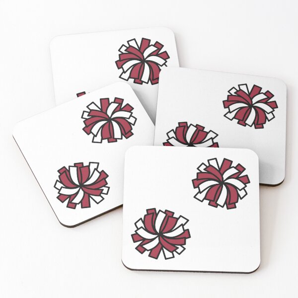 Item preview, Pom Poms (Cardinal Red & Apple Blossom) designed and sold by Spike The Punch Design Co..