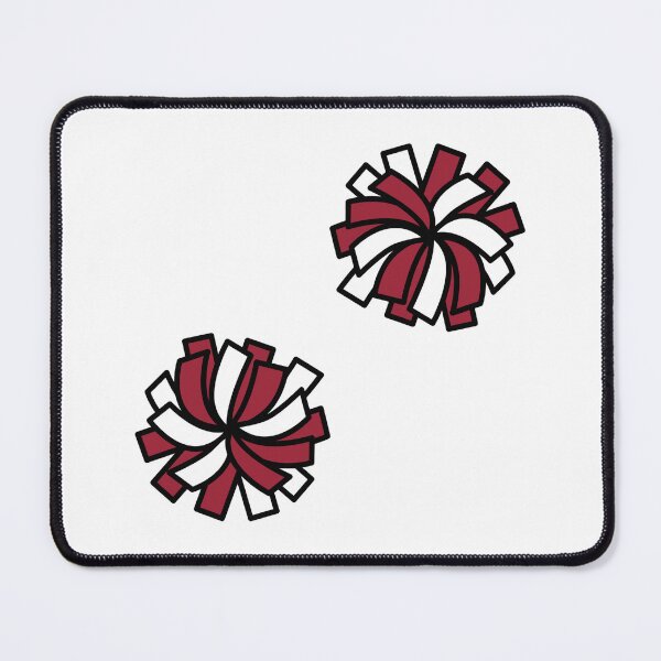 Item preview, Pom Poms (Cardinal Red & Apple Blossom) designed and sold by Spike The Punch Design Co..