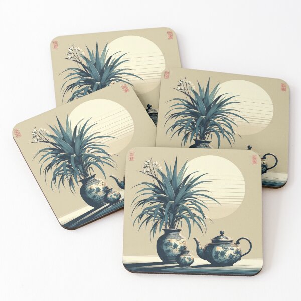 Item preview, Tranquil Teatime under the Full Moon designed and sold by ZenOfAIarts.