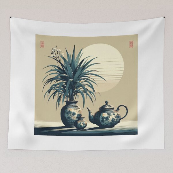 Item preview, Tranquil Teatime under the Full Moon designed and sold by ZenOfAIarts.