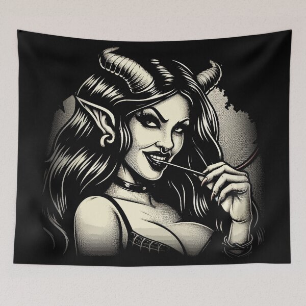 Item preview, Hot Devil Woman designed and sold by PulpVintage.