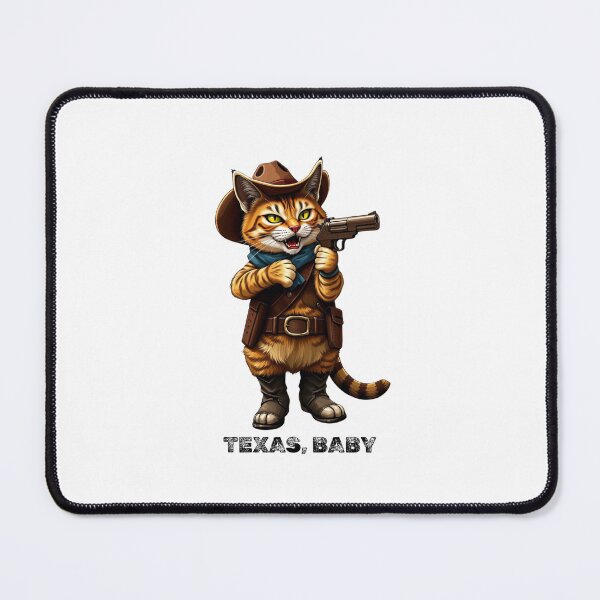 Item preview, cowboy cat with cowboy hat and gun and Texas, Baby designed and sold by GinnyGi.