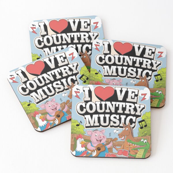 Item preview, "I Love Country Music" Funny Animal Band – Cartoon Country Band Design designed and sold by paulo silveira.
