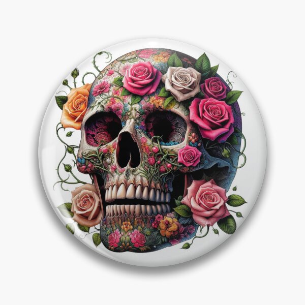 Item preview, Floral Skull Art designed and sold by Daofa.