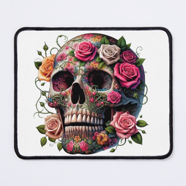 Item preview, Floral Skull Art designed and sold by Daofa.
