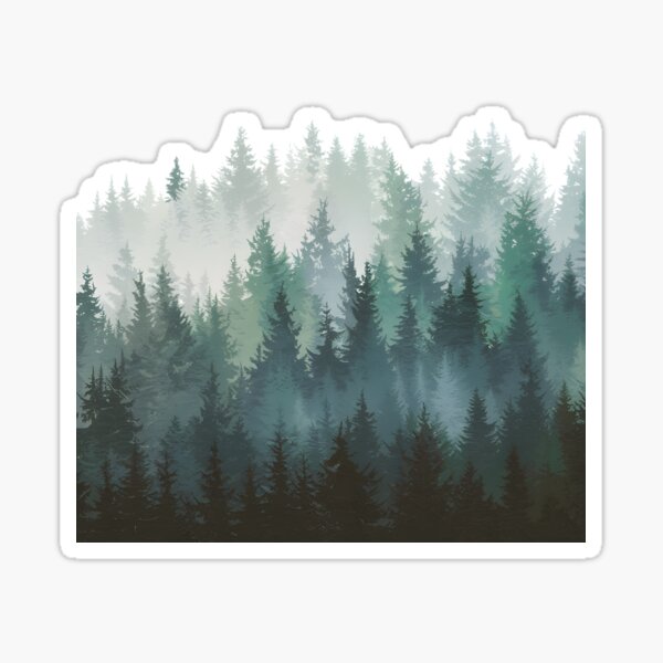 Item preview,  Misty Evergreen Forest  designed and sold by alphnsteez.
