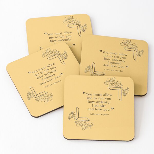 Item preview, Most Ardently Pride and Prejudice Quote designed and sold by WilfredsWords.