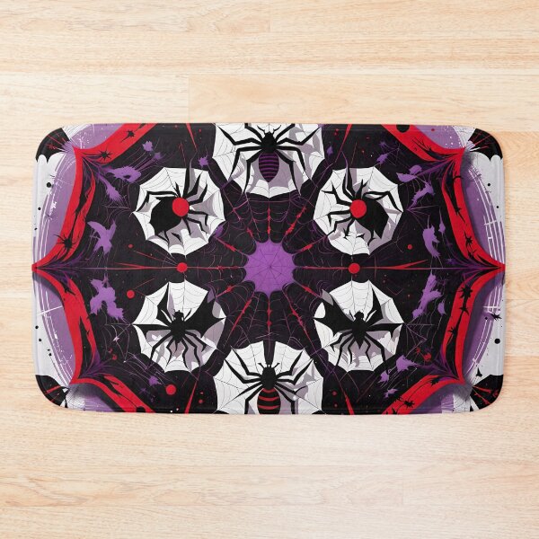 Item preview, Spiderweb Mandala with Spiders and Bats designed and sold by MandalasShops.