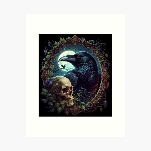 Mememto Mori: Limited Edition A3+ Giclée Print Plus FREE A4 Ghost high quality Raven Bird Art