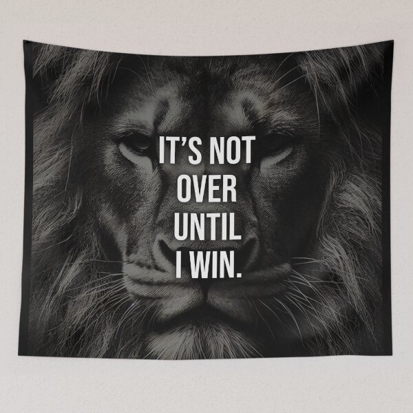 Item preview, Lion Face It's Not Over Until I Win Motivational designed and sold by Printend _.