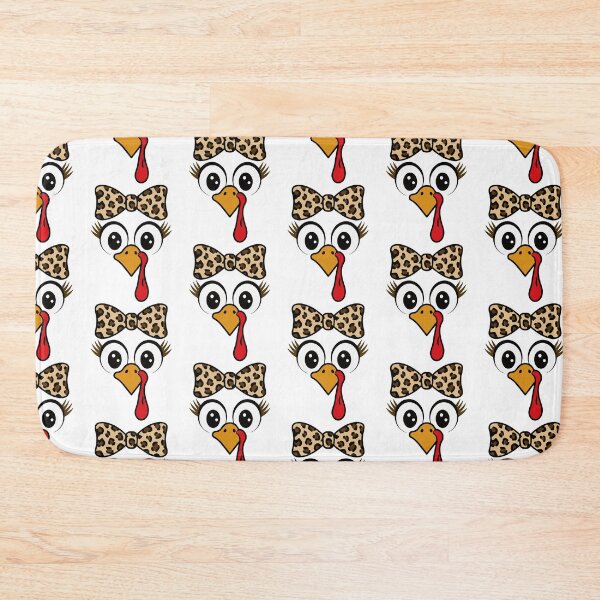 Item preview, Funny Turkey Face Toddler Girl Leopard Bow Cute Women designed and sold by clothesy7.