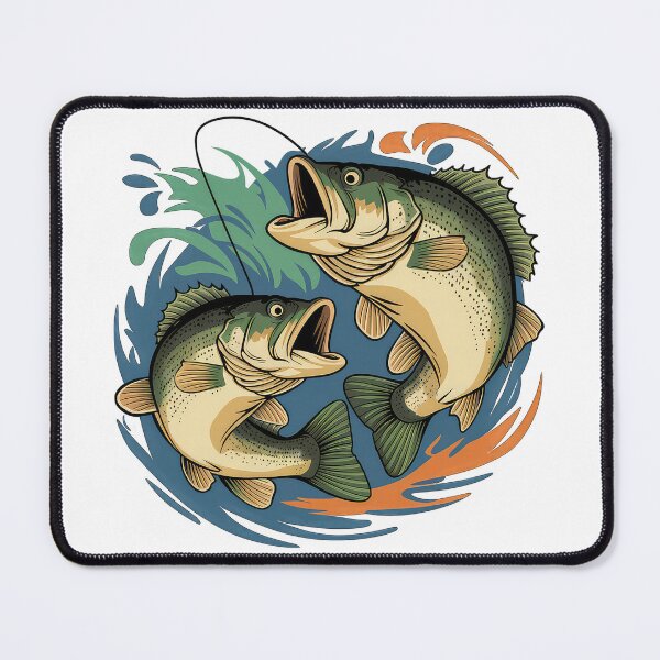 Item preview, Bass Fishing Clipart designed and sold by Designx99Shirt.