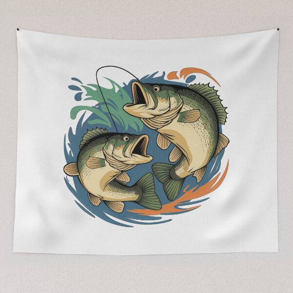 Item preview, Bass Fishing Clipart designed and sold by Designx99Shirt.
