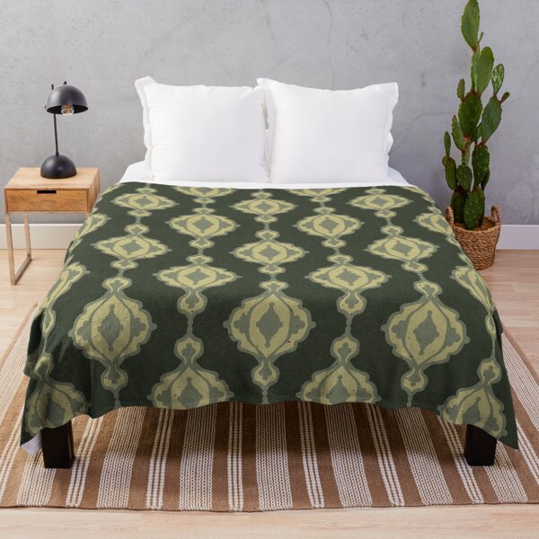 Item preview, Dacha Arabesque Pattern - Pine, Gold, Sage designed and sold by Irene Estelle.
