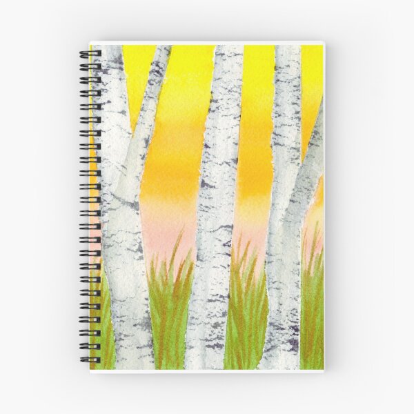 Item preview, Birch Trees at Sunset designed and sold by KindHeArtArt.