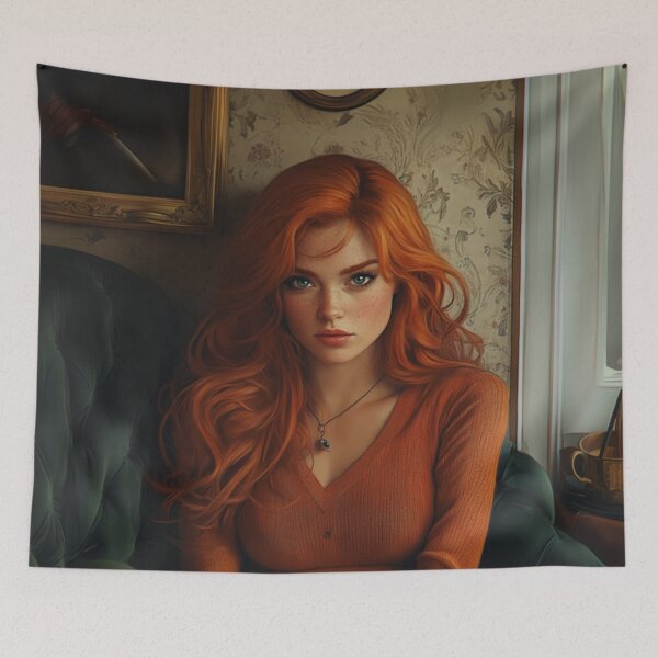 Item preview, red head witch designed and sold by CursedbyLilith.