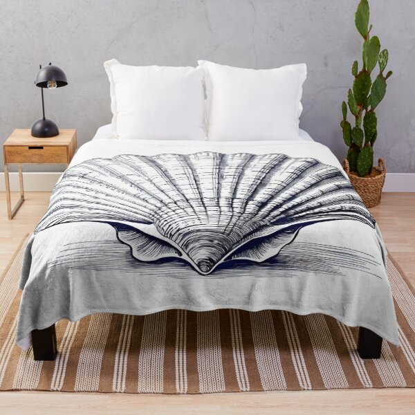 Item preview, Timeless Elegance: Black and White Shell Art designed and sold by CharlieMakes.
