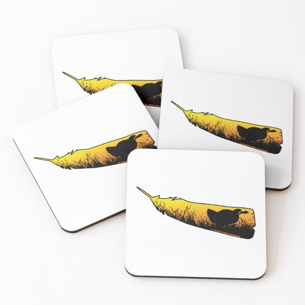 Item preview, Turkey Calling in a Feather, Orange-Yellow Sunrise designed and sold by CraneCreek.