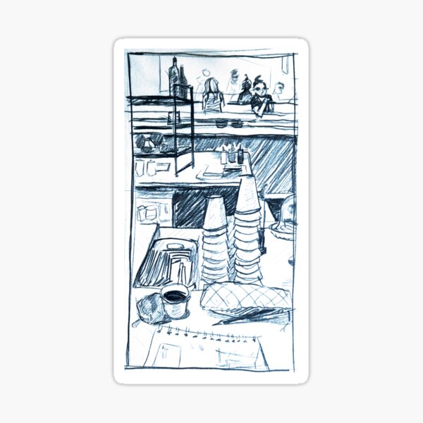 Buddy Brew Coffee Shop Sticker