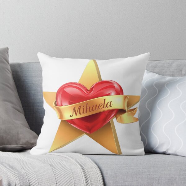 Item preview, Red Heart with Mihaela Banner on Gold Star designed and sold by wolfgangrainer.