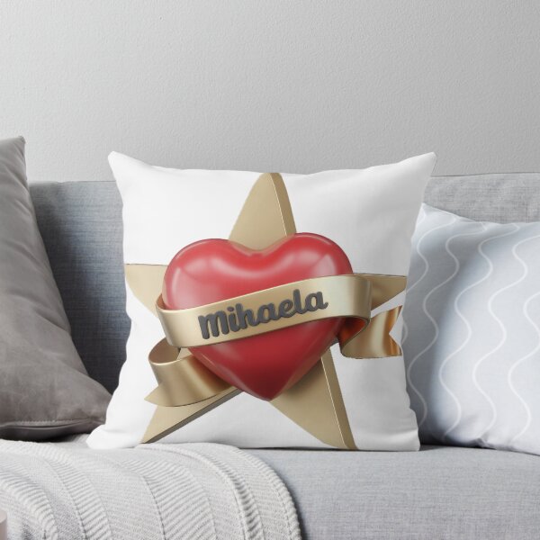 Item preview, Red Heart with Mihaela Banner on Gold Star designed and sold by wolfgangrainer.