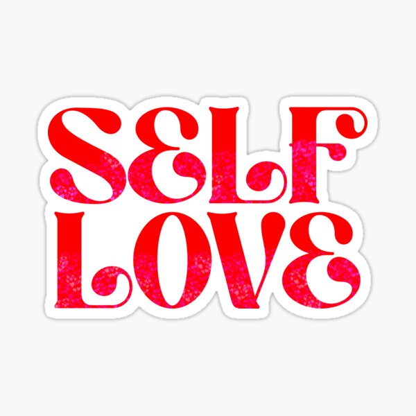 Artikel-Vorschau von Selbstliebe | Liebe dich selbst | Liebe | Rot | Typografie | Gute Stimmung | Glücklich, designt und verkauft von PrintEveryday.