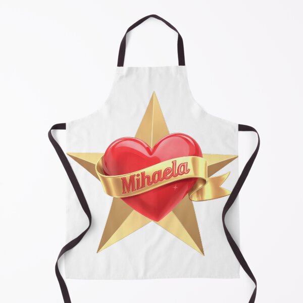 Artikelvorschau, Red Heart with Mihaela Banner on Gold Star entworfen und verkauft von wolfgangrainer.