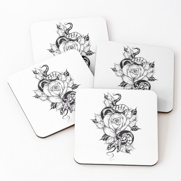 Item preview, Snake and rose designed and sold by 7Delamancha.