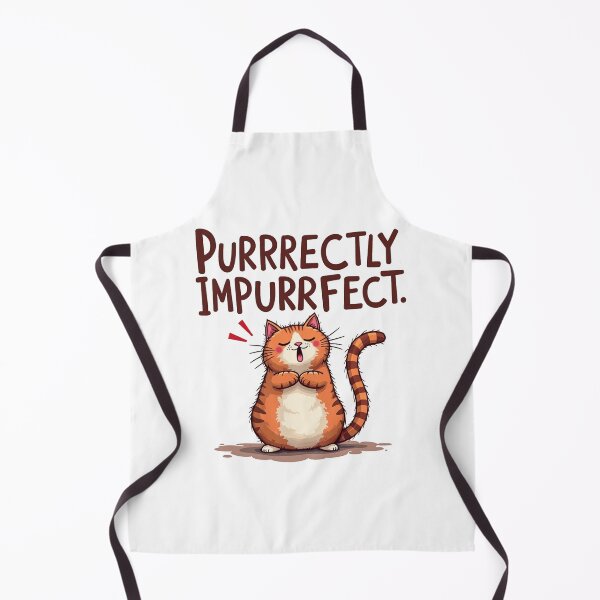 Item preview, Purrrfectly Impurrrfect: Embrace Your Flaws with Feline Finesse! designed and sold by FunnyFarmDesign.