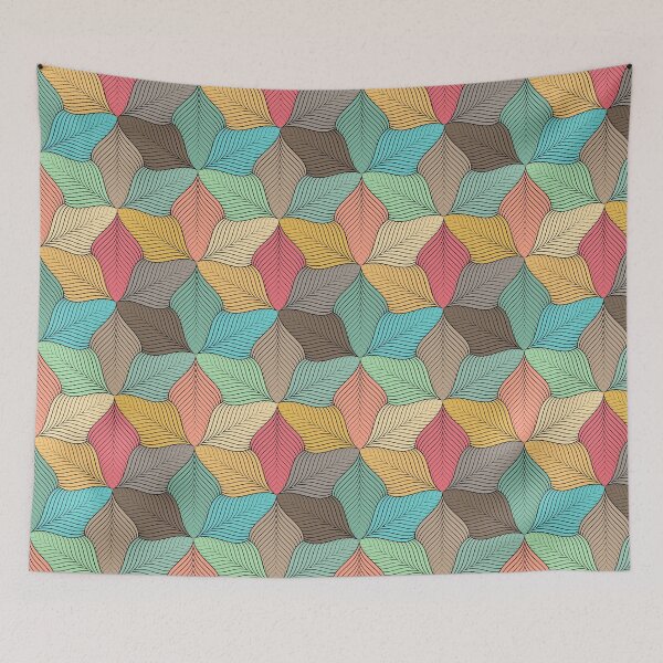 Item preview, Abstract Leaf Pattern in Soft Pastel Colors - Nature-Inspired Design designed and sold by sirenandscript.