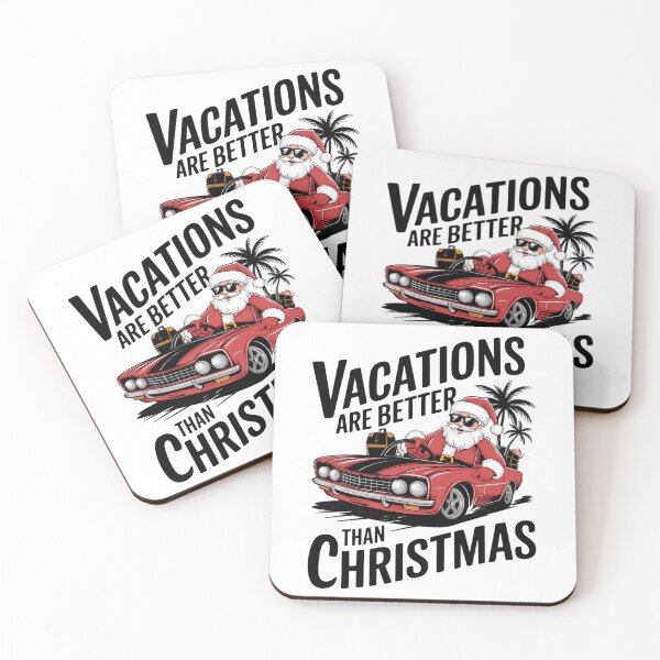 Item preview, Holiday is better than Christmas – Funny vintage retro travel poster with Santa Claus designed and sold by pod24.