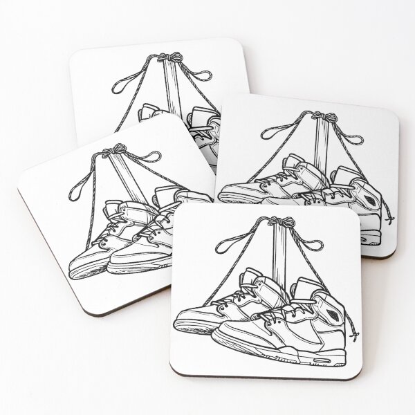 Item preview, Hanged Shoes Line Drawing designed and sold by GeoSketchWear.
