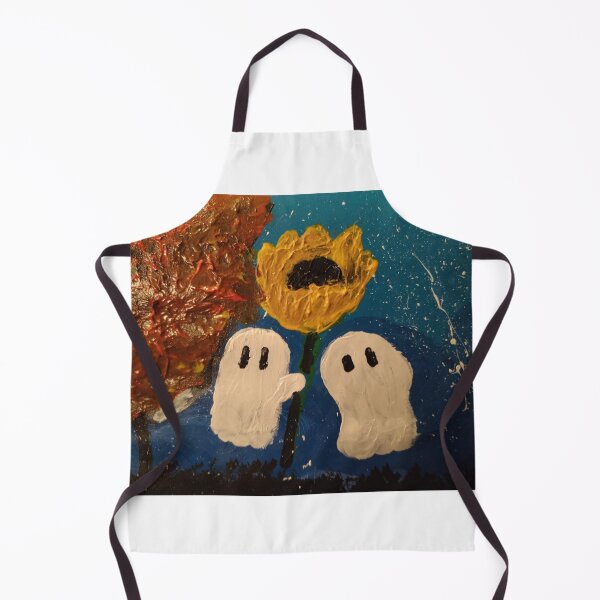 Item preview, Two ghosts, one is gifting a sunflower to the other designed and sold by skaissunflowers.