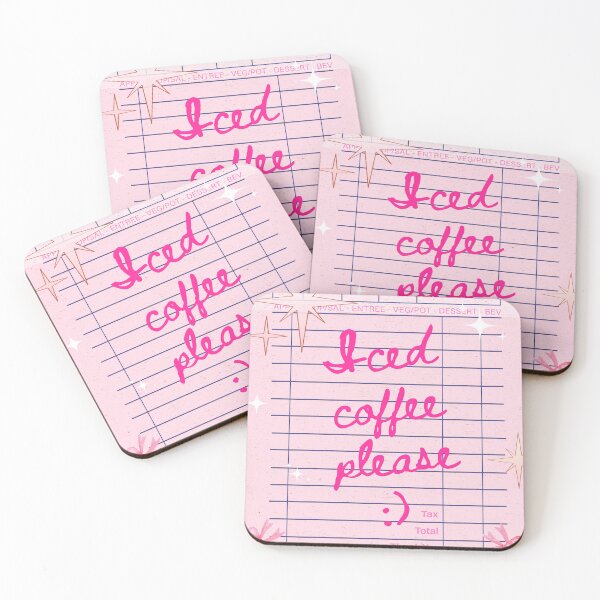 Item preview, Iced Coffee Please - Pink Vintage Aesthetiv designed and sold by bowsbotanicals.