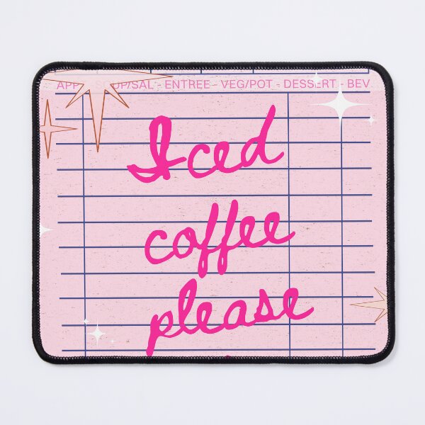 Item preview, Iced Coffee Please - Pink Vintage Aesthetiv designed and sold by bowsbotanicals.