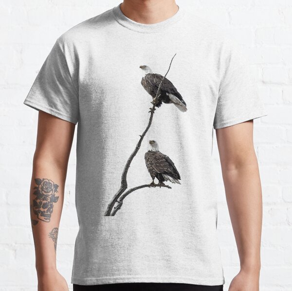 Bald Eagles on Tree - Digital Art from Photo Classic T-Shirt