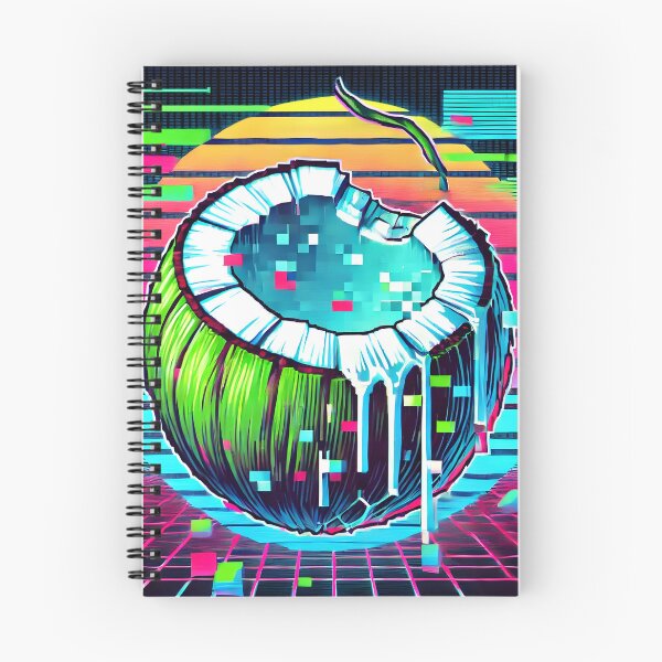 Item preview, Glitchy Coconut Neon Vaporwave Art designed and sold by Static-Theory.