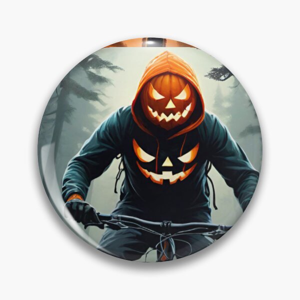 Item preview, Fierce Jack-O’-Lantern Shreds the MTB Trails designed and sold by GrizzlyCollective.
