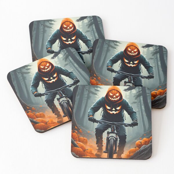 Item preview, Fierce Jack-O’-Lantern Shreds the MTB Trails designed and sold by GrizzlyCollective.