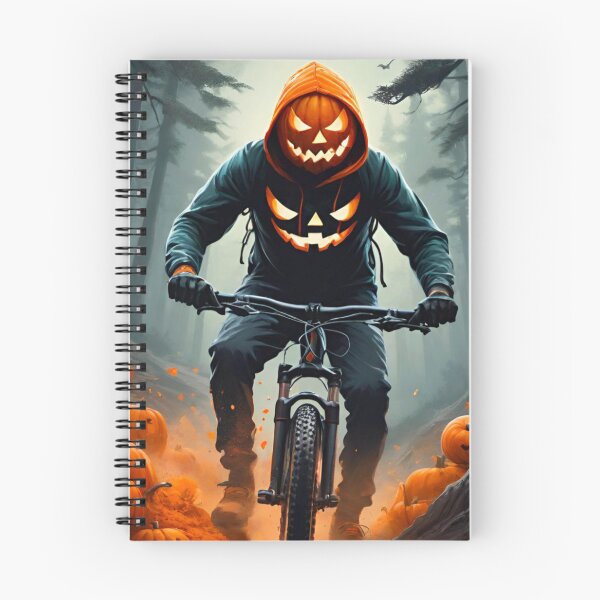 Item preview, Fierce Jack-O’-Lantern Shreds the MTB Trails designed and sold by GrizzlyCollective.