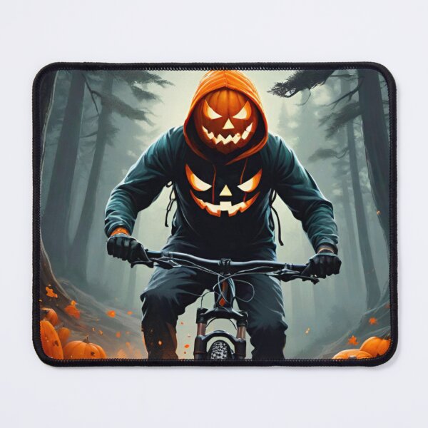 Item preview, Fierce Jack-O’-Lantern Shreds the MTB Trails designed and sold by GrizzlyCollective.