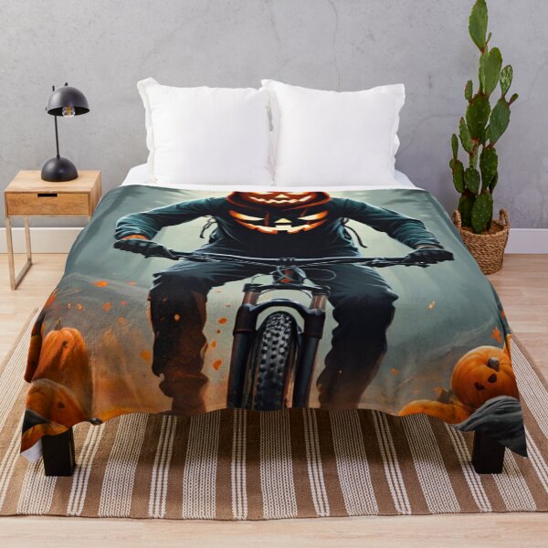 Item preview, Fierce Jack-O’-Lantern Shreds the MTB Trails designed and sold by GrizzlyCollective.