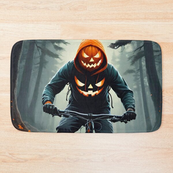 Item preview, Fierce Jack-O’-Lantern Shreds the MTB Trails designed and sold by GrizzlyCollective.