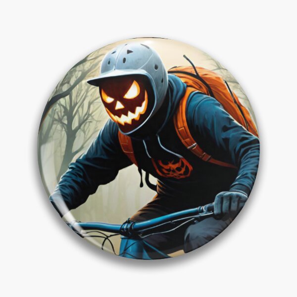 Item preview, Fierce Jack-O’-Lantern Carves Up the MTB Trails designed and sold by GrizzlyCollective.