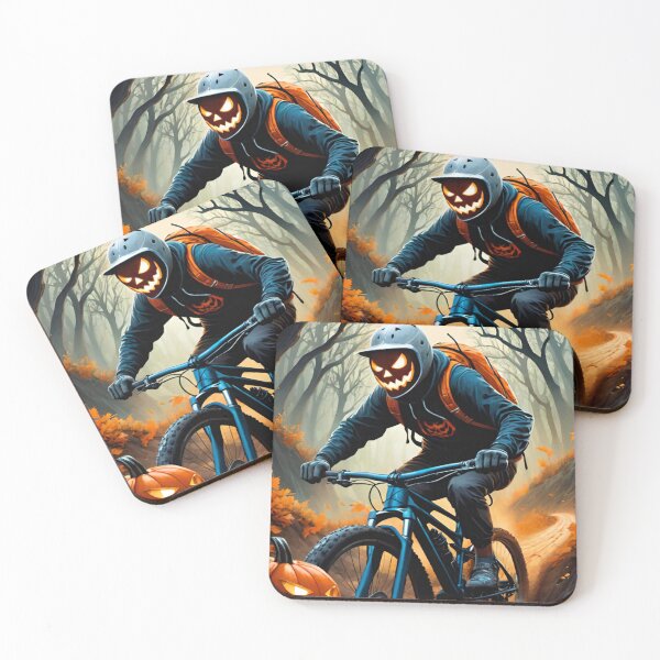 Item preview, Fierce Jack-O’-Lantern Carves Up the MTB Trails designed and sold by GrizzlyCollective.