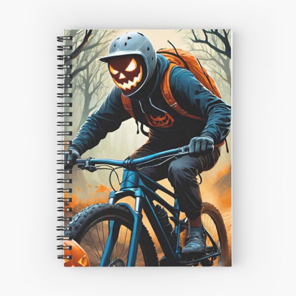 Item preview, Fierce Jack-O’-Lantern Carves Up the MTB Trails designed and sold by GrizzlyCollective.
